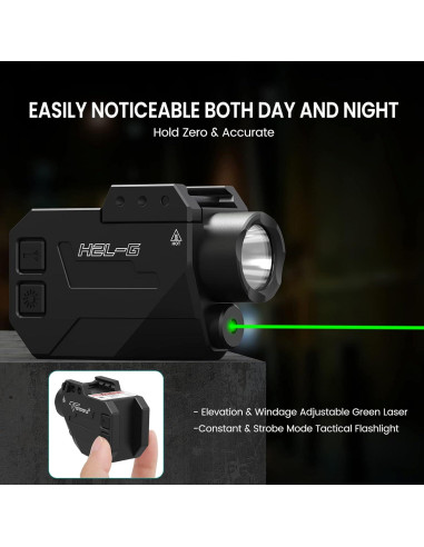 Luz Láser VOTATU H2L, 1000 Lúmenes, Recargable, Verde