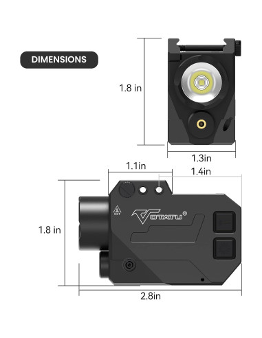 Luz Láser VOTATU H2L, 1000 Lúmenes, Recargable, Verde