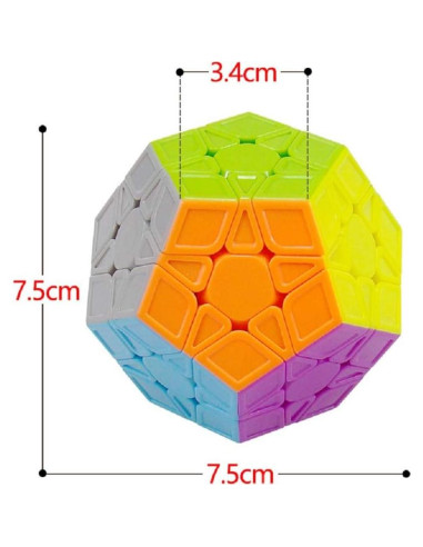 Cubo Dodecaédrico Megaminx QY Toys 3x3 Sin Etiquetas 170g
