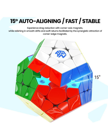 Cubo Mágico GAN Megaminx MagLev UV V2 Base Gris 120 Imán