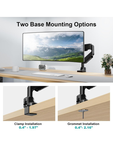 Soporte de Monitor MOUNT PRO para Pantallas 22-43" Negro