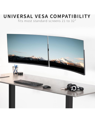 Soporte de Pared Doble para Monitor VIVO MOUNT-TS32B 21-32"