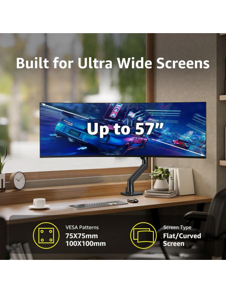 Brazo de Monitor BEWISER de Aluminio para Pantallas 34-57" Brazo de Monitor BEWISER de Aluminio para Pantallas 34-57"