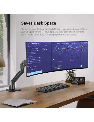 Brazo de Monitor BEWISER de Aluminio para Pantallas 34-57"