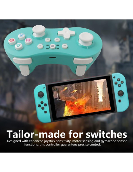 Controlador Pro Inalámbrico Bedaily para Nintendo Switch Verde Controlador Pro Inalámbrico Bedaily para Nintendo Switch Verde