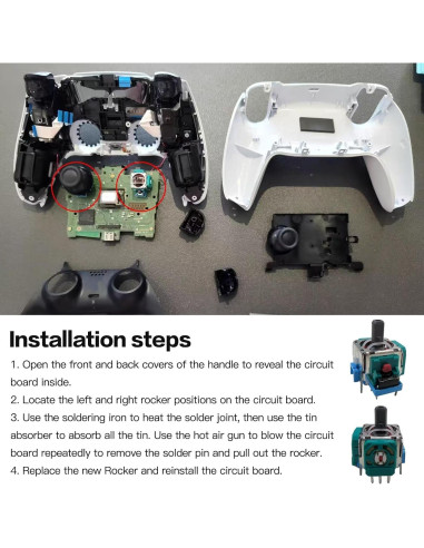 4 Piezas Joystick Analógico 3D Bedaily para PS5