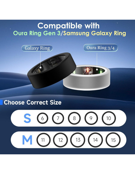Paquete de 8 fundas de silicona para anillos Oura y Galaxy Paquete de 8 fundas de silicona para anillos Oura y Galaxy