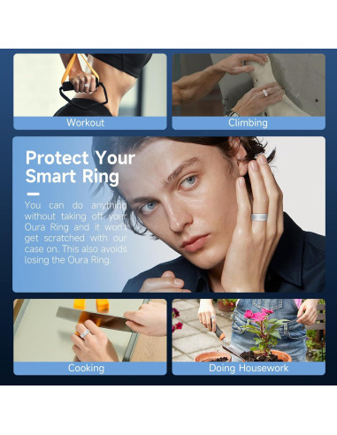 Paquete de 8 fundas de silicona para anillos Oura y Galaxy