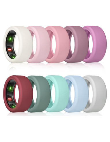 Paquete de 10 fundas de silicona NewJourney para Oura Ring