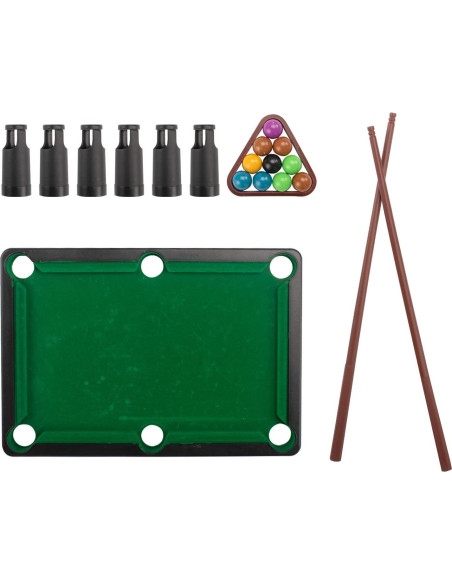 Juego de Mesa de Billar Mini Hiawbon 27.5x19.2 cm Portátil Juego de Mesa de Billar Mini Hiawbon 27.5x19.2 cm Portátil