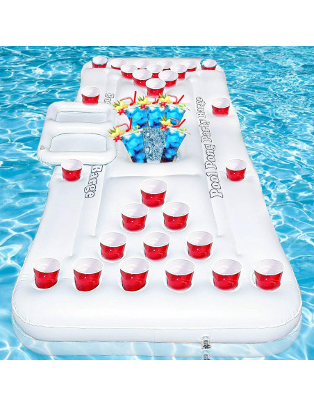 Mesa Inflable de Pong Hourleey 1.83 m para Piscina - Fiesta Flotante Mesa Inflable de Pong Hourleey 1.83 m para Piscina - Fiesta Flotante