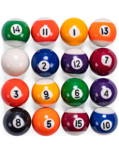 Juego de Mini Bolas de Billar Felson 1.5" (3.81 cm) Resina 2