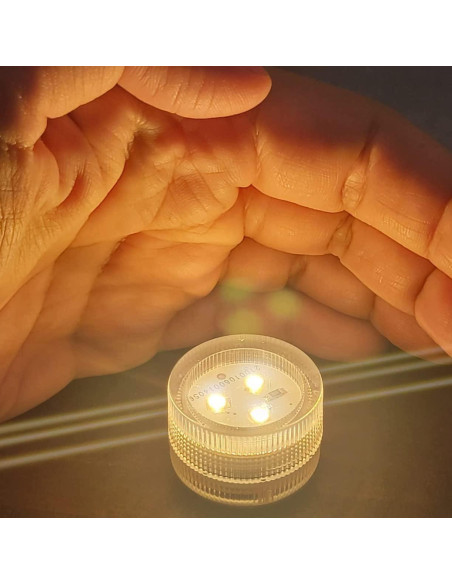 Velas LED Sumergibles Afoosoo - Paquete de 20 Blancas 3cm Velas LED Sumergibles Afoosoo - Paquete de 20 Blancas 3cm