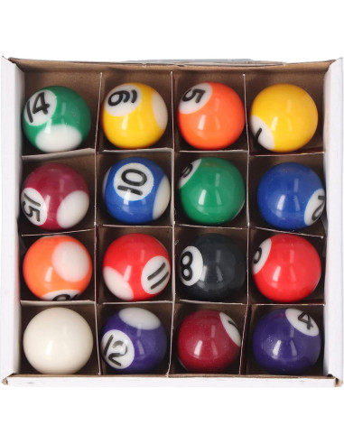 Conjunto de 16 Mini Bolas de Billar Tnfeeon de Resina 25mm