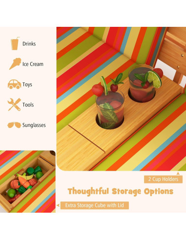 Silla Lounge Doble para Niños HONEY JOY con Dosel y Portavasos