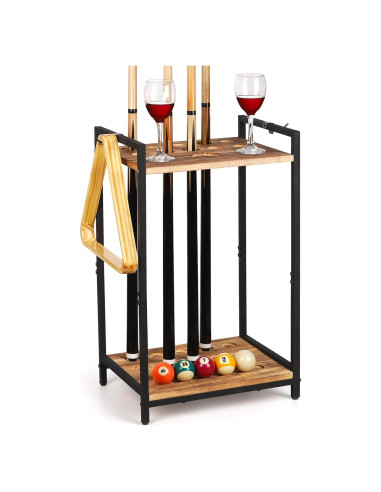 Soporte para Palos de Billar Jolensoy - Madera y Hierro, 10 Huecos