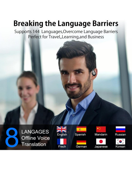 Auriculares Traductores AI YISPK 3-en-1 144 Idiomas Bluetooth Auriculares Traductores AI YISPK 3-en-1 144 Idiomas Bluetooth