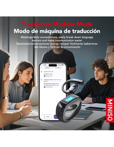Auriculares Inalámbricos MINISO MS193 con Traducción AI 135 Idiomas