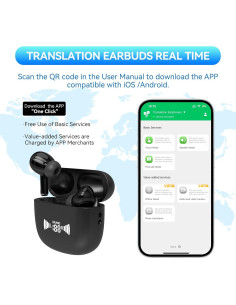 Auriculares Traductores Ai Bluetooth 150 Idiomas Negro 2
