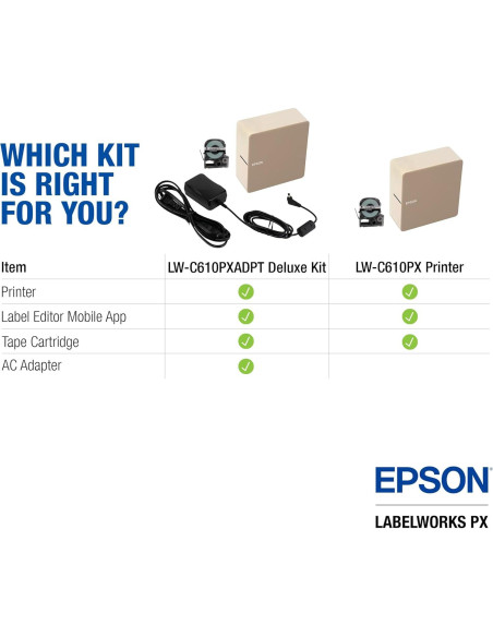 Impresora de Etiquetas Inalámbrica Epson LW-C610PX 24mm Impresora de Etiquetas Inalámbrica Epson LW-C610PX 24mm