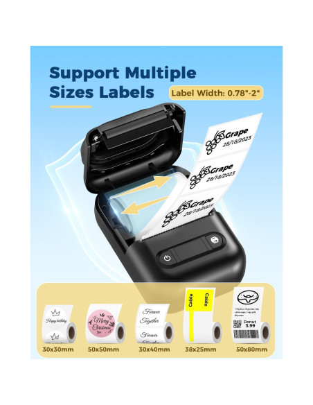 Impresora Térmica de Etiquetas NELKO P110 Bluetooth Portátil Impresora Térmica de Etiquetas NELKO P110 Bluetooth Portátil
