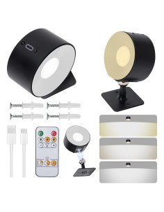 Luces de Pared Inalámbricas Rihvy 3000mAh 3 Temperaturas 2 Pzas