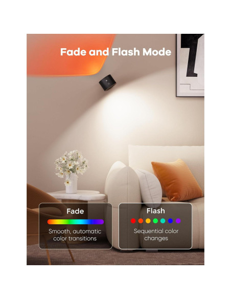 Aplique de Pared LED Joyzy 2 Pack RGB Recargable 360 Aplique de Pared LED Joyzy 2 Pack RGB Recargable 360