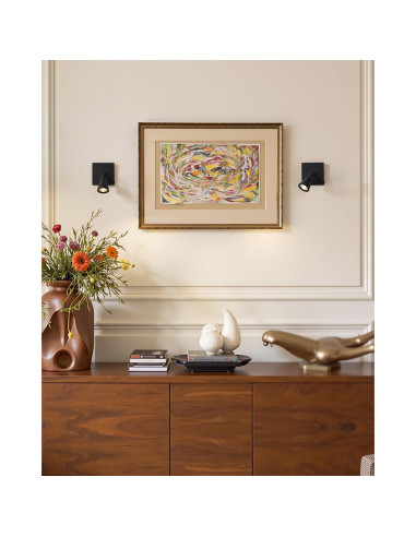 Juego de 2 Apliques de Pared LED Recargables NEWSEE Negro