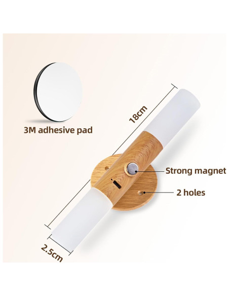 Juego de 2 Apliques LED Inalámbricos con Sensor AutoEuropa Juego de 2 Apliques LED Inalámbricos con Sensor AutoEuropa