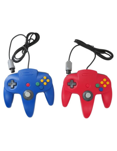 Controlador Clásico USonline911 para Nintendo 64 - Azul y Rojo