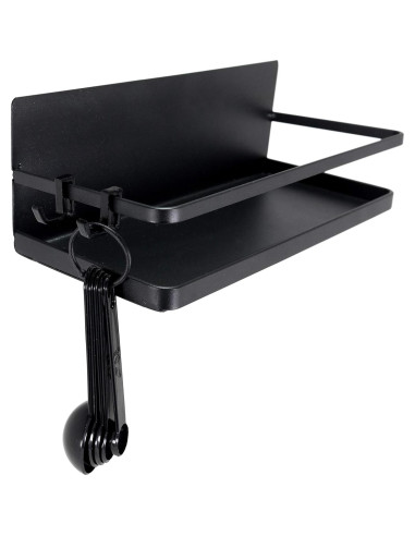 Organizador de Especias Magnético Evans y Ernie Negro 24.6x11x8.6 cm