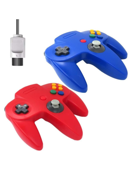 Controlador Clásico USonline911 para Nintendo 64 - Azul y Rojo Controlador Clásico USonline911 para Nintendo 64 - Azul y Rojo