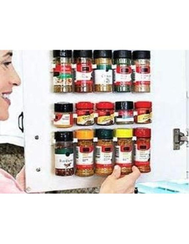 Organizador de Especias Chef Loco - 30 Clips Adhesivos para Gabinete