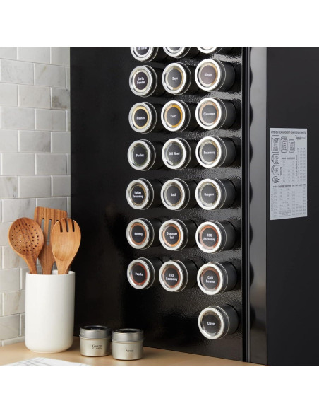 Juego de 24 Tarros de Especias Magnéticos Talented Kitchen 85g Juego de 24 Tarros de Especias Magnéticos Talented Kitchen 85g