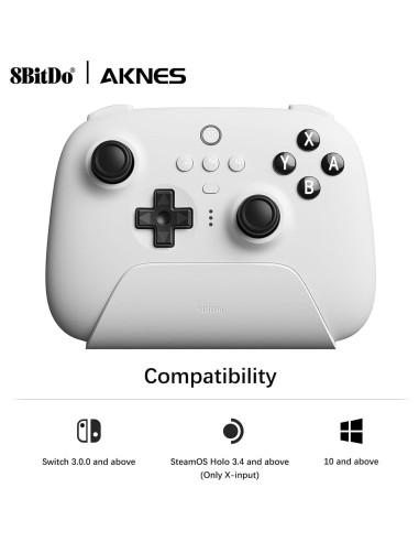 Controlador Bluetooth AKNES Pro Inalámbrico para Switch - Blanco