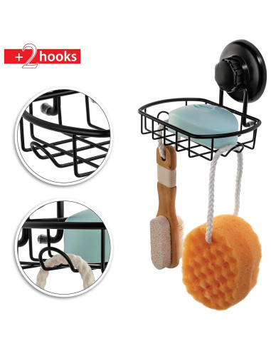 Soporte de Jabón HASKO Acero Inoxidable Negro 13.49x9.50cm