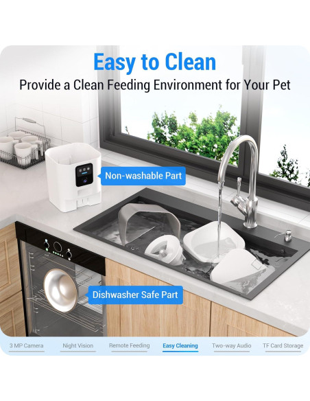 Comedero Automático para Gatos Frienhund con Cámara 2K y WiFi Comedero Automático para Gatos Frienhund con Cámara 2K y WiFi