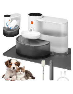 Fuente de Agua Inalámbrica para Gatos Wortade 3L Sin Filtro