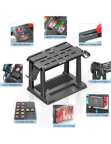 Estación Organizadora Kytok para Nintendo Switch y Joycons