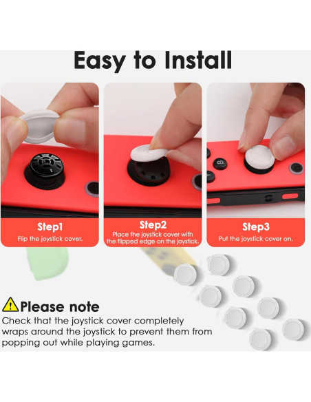 Cubiertas de Joystick Geyrut 8PCS Silicona para Nintendo Switch Cubiertas de Joystick Geyrut 8PCS Silicona para Nintendo Switch