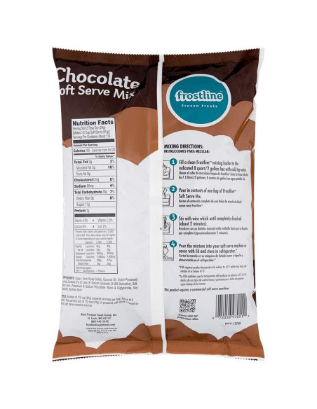 Mezcla de Helado Suave de Chocolate Frostline 2.72 kg Libre de Lactosa Mezcla de Helado Suave de Chocolate Frostline 2.72 kg Libre de Lactosa