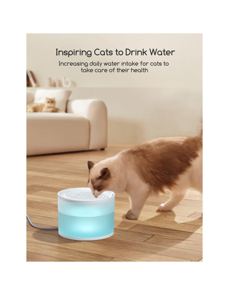 Fuente de Agua para Gatos Meowant 2.2L Inalámbrica Silenciosa Fuente de Agua para Gatos Meowant 2.2L Inalámbrica Silenciosa