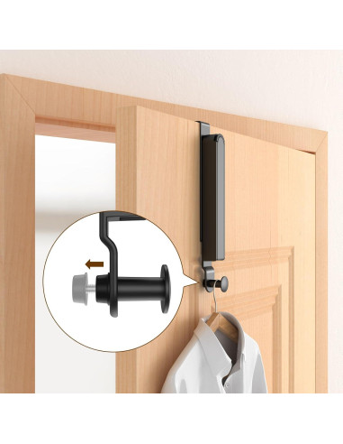Gancho de Percha Plegable CHAUNCEY HOME para Puerta 34cm Gris
