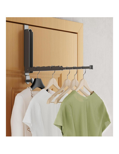 Gancho de Percha Plegable CHAUNCEY HOME para Puerta 34cm Gris