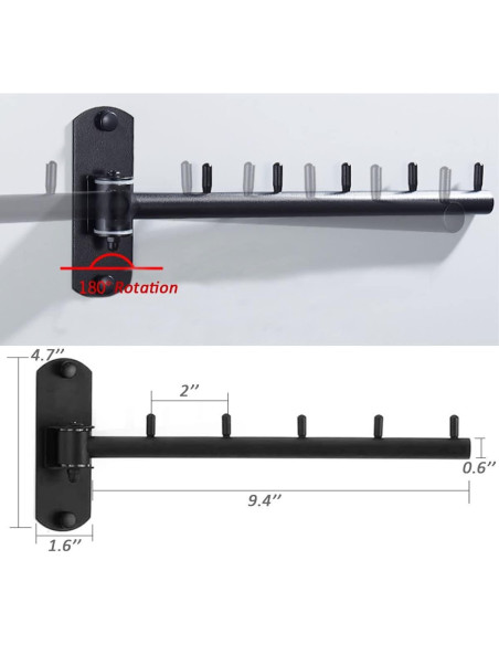 Perchero Plegable Votmores de Acero Inoxidable 304 Negro Perchero Plegable Votmores de Acero Inoxidable 304 Negro