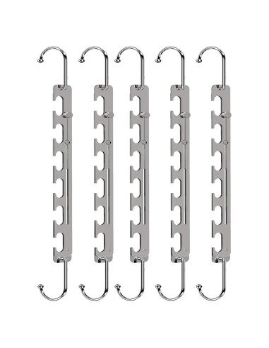 Perchas Telescópicas Sindax de Metal para Ropa - Paquete de 8