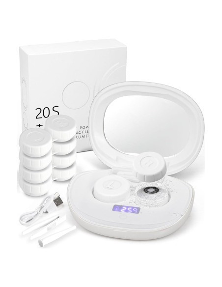 Limpiador Ultrasónico de Lentes de Contacto Ofone Blanco Limpiador Ultrasónico de Lentes de Contacto Ofone Blanco