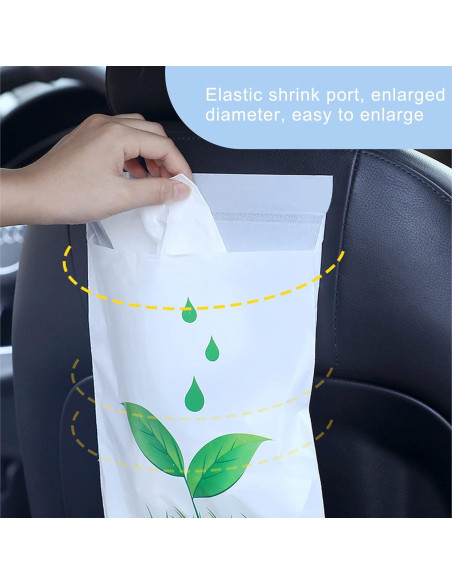 Bolsa de Basura Desechable para Auto Hipruict - 100 Pcs 15.14L Bolsa de Basura Desechable para Auto Hipruict - 100 Pcs 15.14L