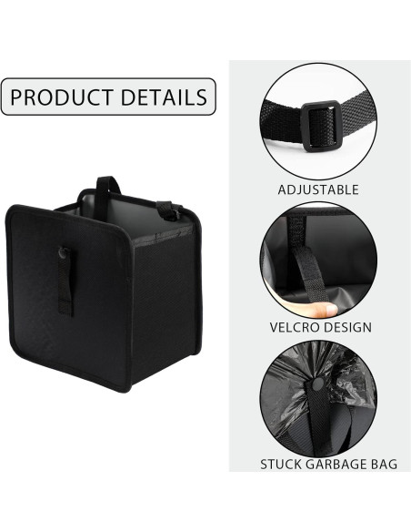 Cubo de Basura Colgante para Auto Syihah, Plegable y A Prueba de Fugas Cubo de Basura Colgante para Auto Syihah, Plegable y A Prueba de Fugas