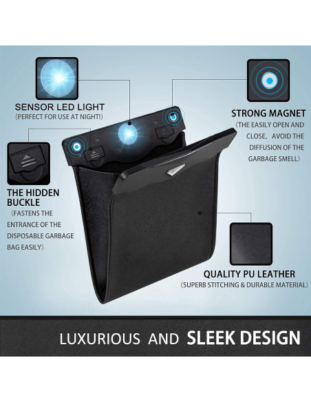 Bolsa de Basura para Auto CREOMG con Luz LED y 30 Bolsas Bolsa de Basura para Auto CREOMG con Luz LED y 30 Bolsas